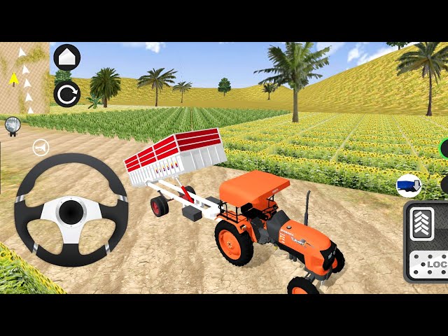 Tractor Trolley Farming Gameplay 🫣🚜 | Indian Tractor Game | Indian Farming Gameplay