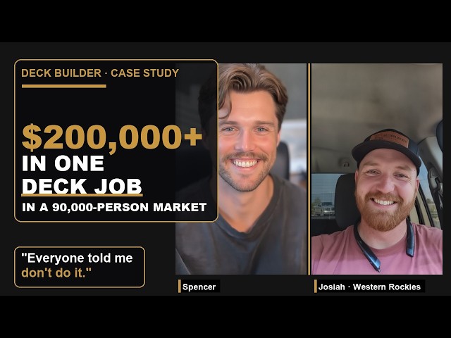 The Deck Builder Everyone Told Not To Do It (He Just Landed a $200,000 Job)