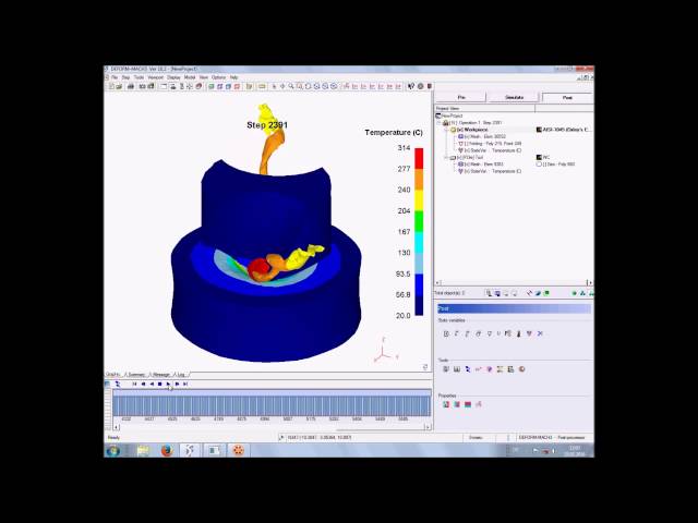 DEFORM 3D Machining drilling of AlSi1045 including force, torque prediction and tool wear