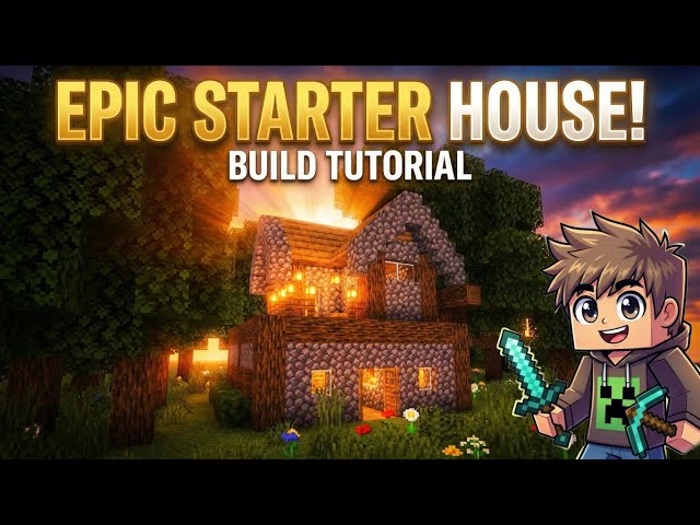 Epic Starter House Of Minecraft😉 | Build Tutorial | #viral #minecraft #trending #build #video 