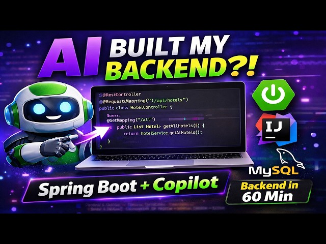 Build a Spring Boot Backend Using AI | GitHub Copilot Full Project |Spring Boot Hotel Booking System
