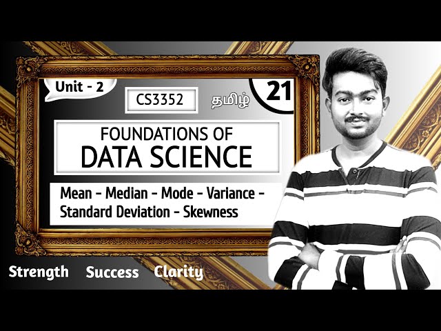 Variance in Tamil | Standard Deviation in Tamil | Foundations of Data Science in Tamil | Unit 2