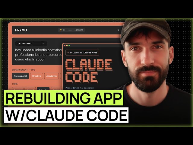 Using Claude Code to Rebuild my AI APP (Full Tutorial)