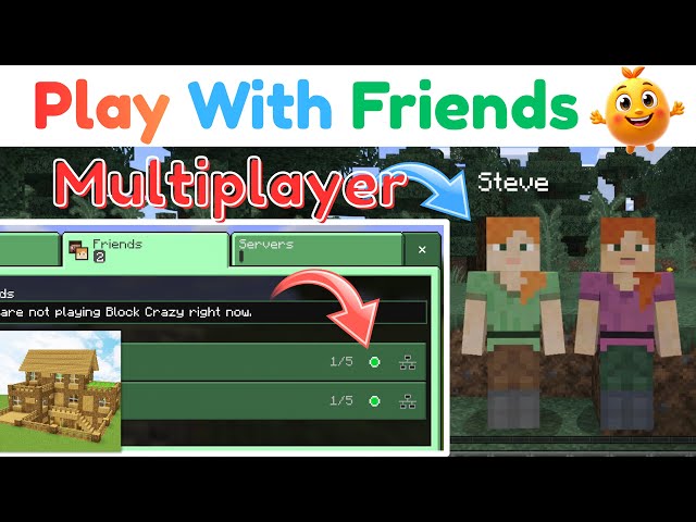 How To Play MULTIPLAYER In Block Crazy Robo World Craft || Play With Friends