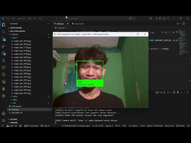 Face Recognition with Hybrid (Dlib Embeddings + SVM Classifier) Method.