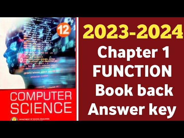 12th Computer Science Chapter 1 Book back Answers 2023-2024