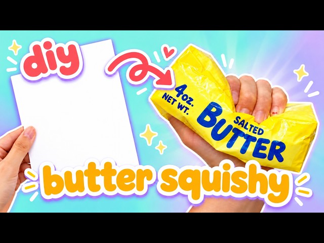 VIRAL Butter Paper Squishy 🧈 | Easy DIY Tutorial
