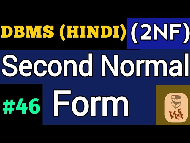 Second normal form in dbms in hindi | second normal form in database | gate lectures