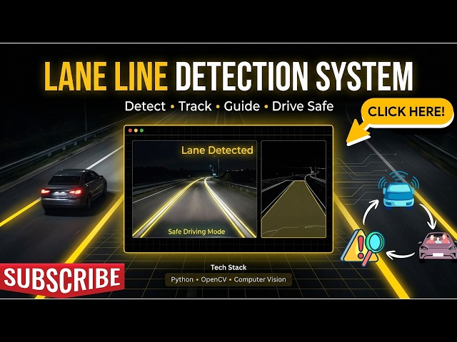 Car Lane Detection Using Python, OpenCV & NumPy #CarLaneDetection #OpenCVPython #computervision