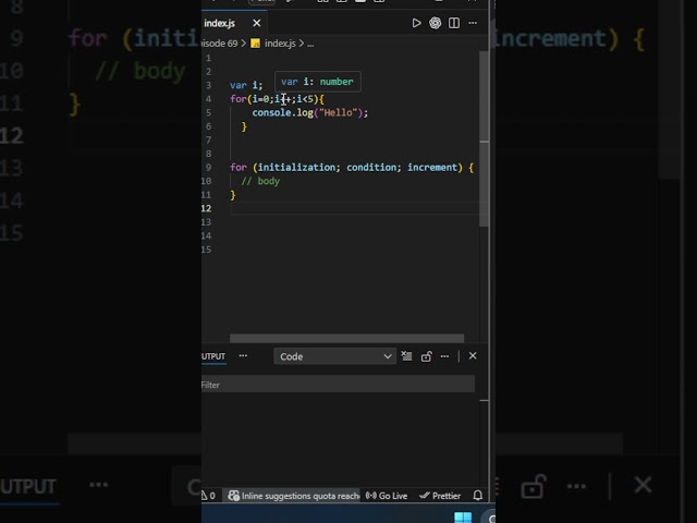JavaScript Interview Trap 😳 This for Loop Never Runs | i++ Condition Explained
