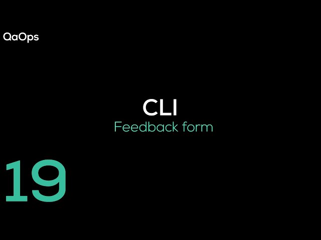 CLI | Feedback form