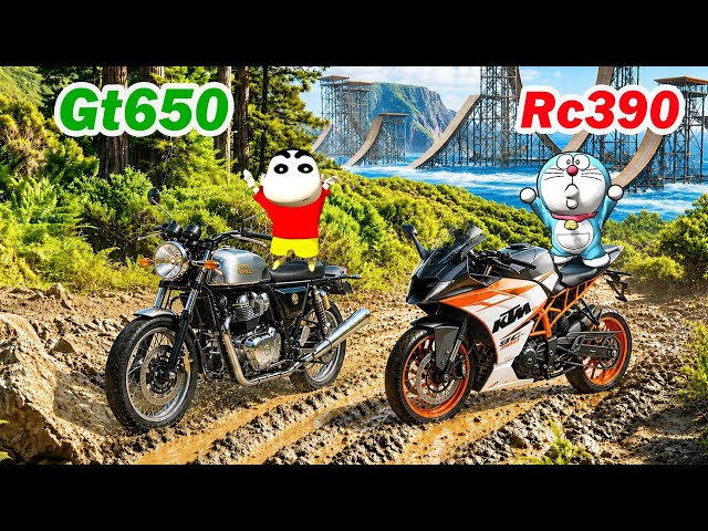gta 5 gt650 vs ktm rc 390 | gta 5 shin-chan gt650 | doremon ktm bike | gta 5 in telugu