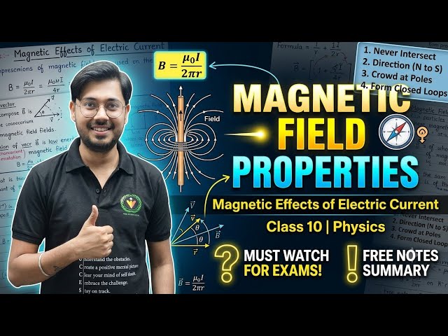 Class 10 Physics: Properties of Magnetic Field & Field Lines Explained | CBSE Board Special