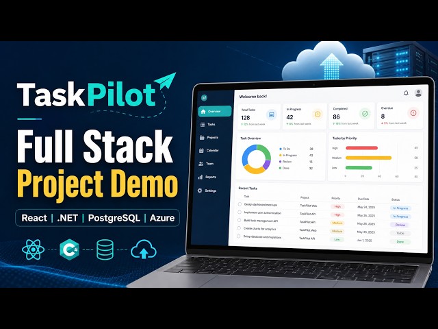 TaskPilot Full Stack Project Demo | React + .NET Core + PostgreSQL