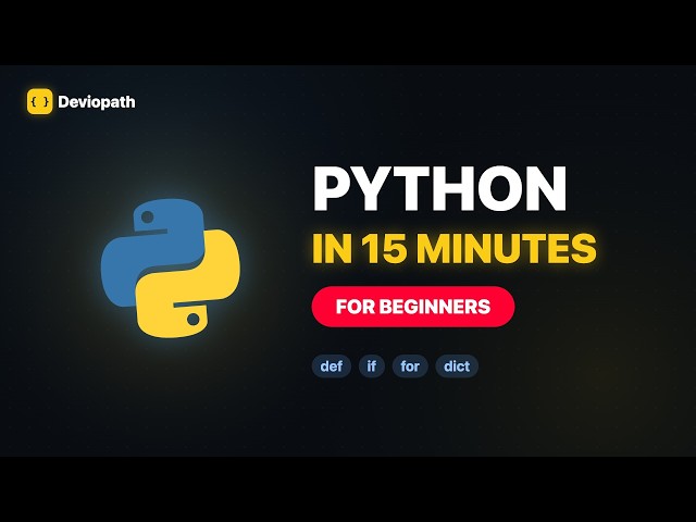 Learn Python in 15 Minutes – Beginner Crash Course