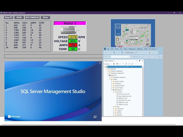 TIA WinCC Advanced VB scripting: read write to SQL database Part 1