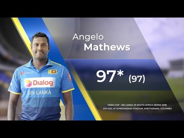 Angelo Mathews unbeaten  97 runs vs South Africa