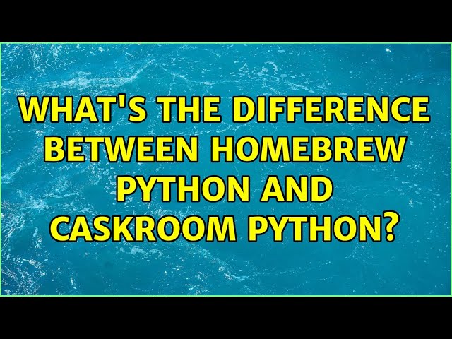 What's the difference between homebrew python and caskroom python?