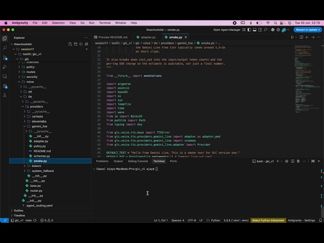 Realtime full duplex TTS bridge using gemini live