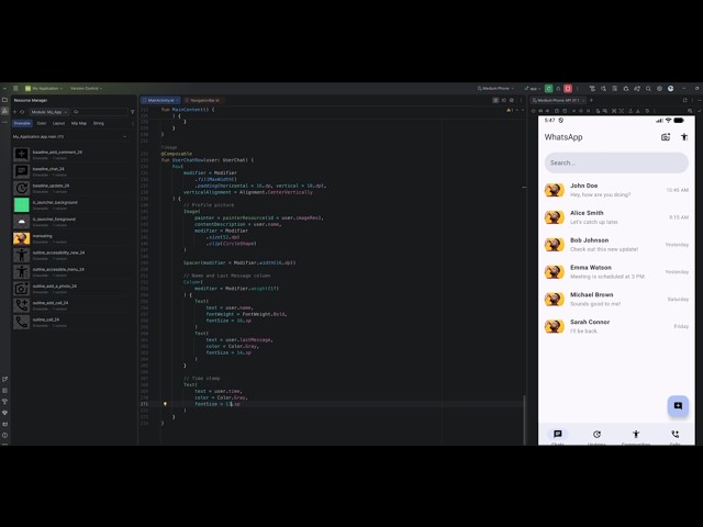WhatsApp in kotlin | Jetpack Compose | Android Studio