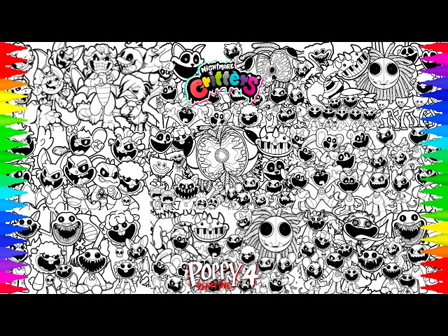 Poppy Playtime Chapter 4 Coloring Pages Mix | How To Color All Monsters and Bosses | NCS Music