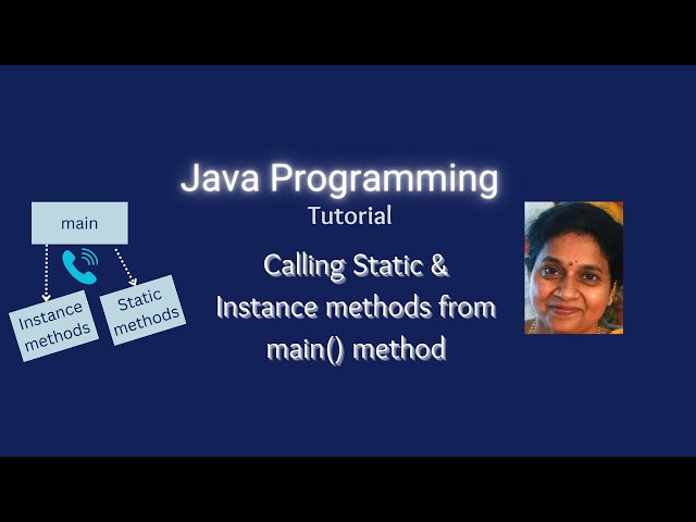 Lesson 12 - B Calling Static and Instance  Members of a Class  from main () method of Java