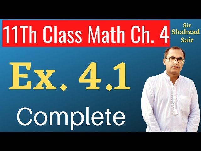 11Th Class Math Exercise 4.1 Quadratic Equations || ICS Math Chapter 4 || FSC Lectures