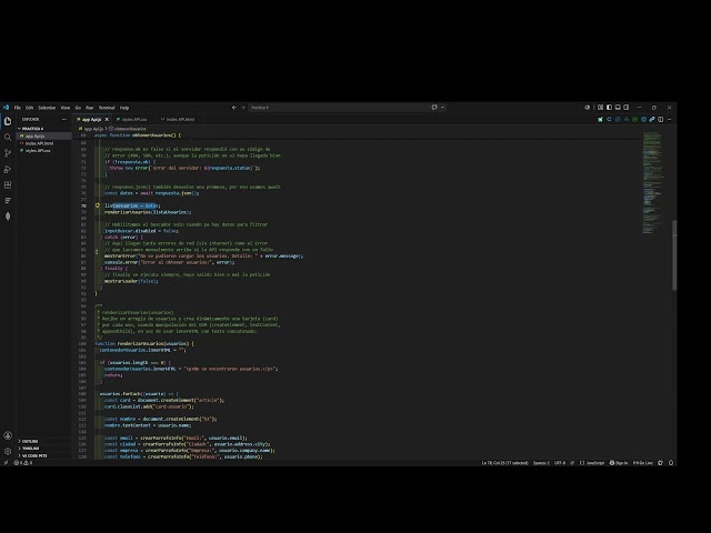 Práctica 4 - Consumo de API con Promesas en JavaScript