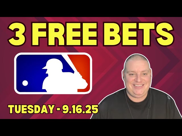 Craig's 3 Free Tuesday Betting Picks - 9/16/25 l MLB Picks, MLB Bets & MLB Predictions