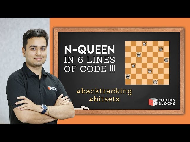 N-Queen using Backtracking & Bitsets : Just 6 Lines of Code !