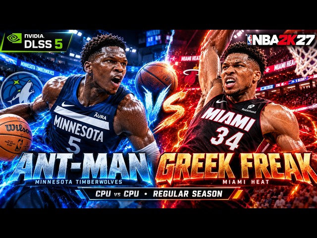 "NBA 2K27 Ultra Realistic Edwards Wolves vs. Giannis Heat | 2026-27 Regular Season " Full Game.