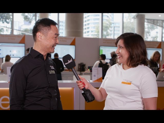Cisco Live Melbourne interview in the DevNet Zone with Jeff Wang and Silvia Spiva