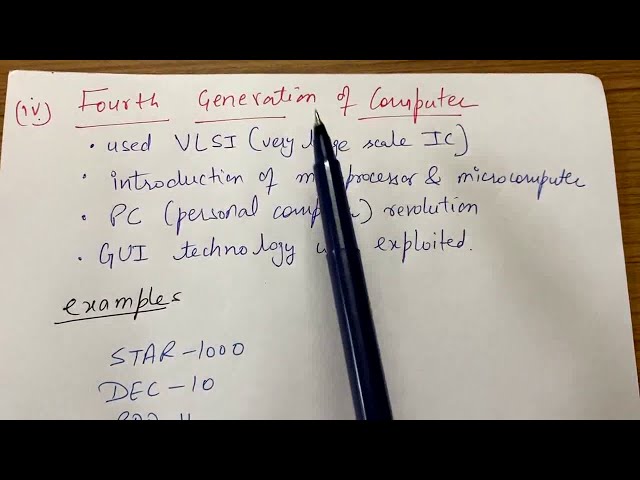 Generations of computer