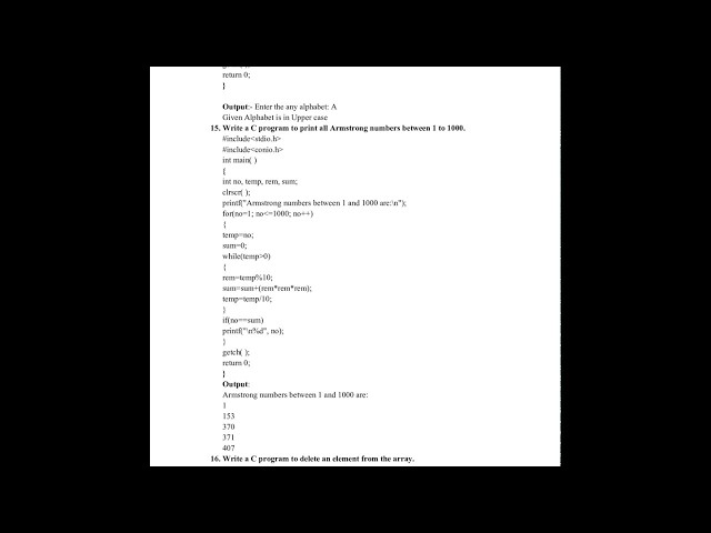 Practice Programs for C Programming