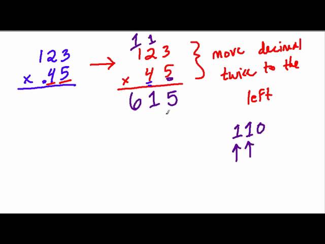 Long Multiplication with Decimals - Example Set 1