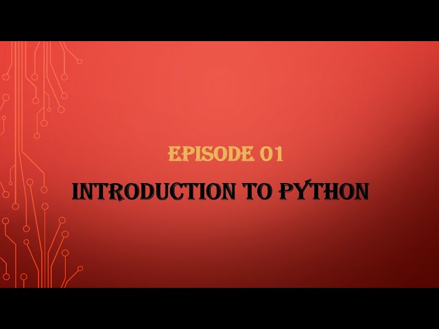 Introduction to Python • Episode 01 • Learning Python With Christina 