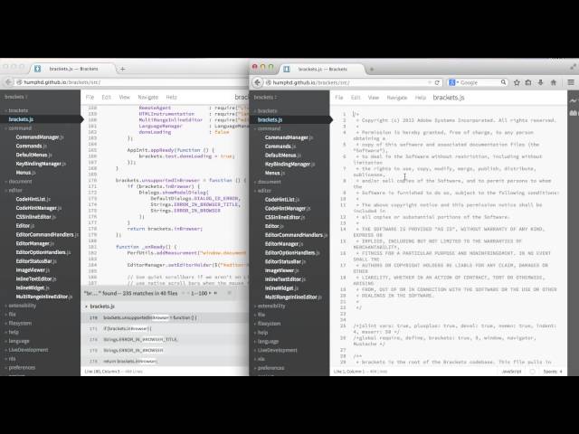 Brackets in-browser-filesystem demo