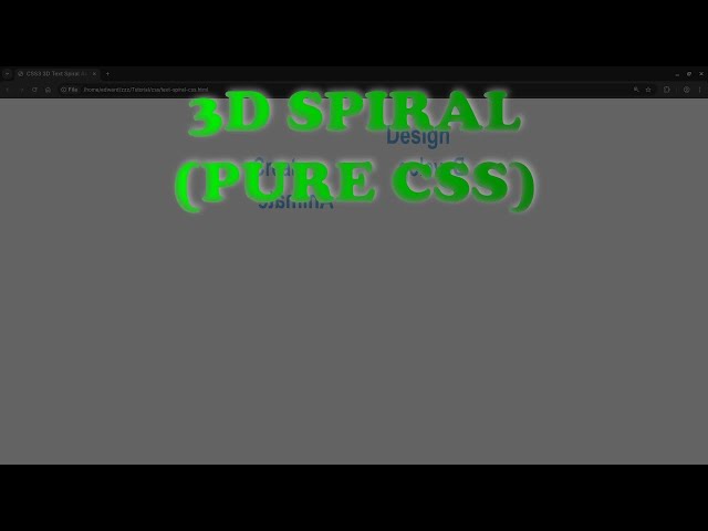 🤯 PURE CSS 3D Text Spiral Animation (NO JavaScript Required!)