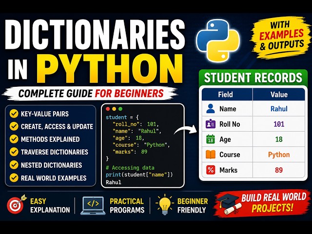 Dictionaries in Python  | Complete Beginner Tutorial 🔥