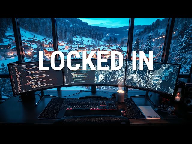 Winter Night Coding Ambience — LOCKED IN | 8 Hours Deep Focus for Work & Programming