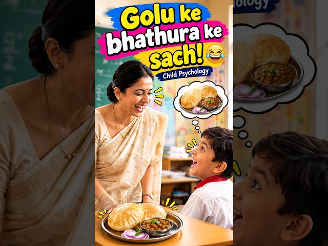 The truth about Golu's bhature! Child Psychology😆 #shorts #ChildPsychology