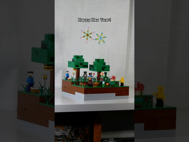 Celebrate the New Year in a LEGO Minecraft World