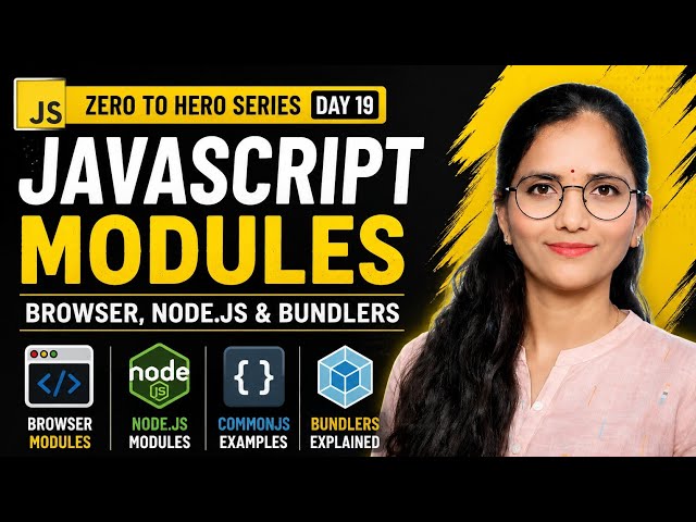 JavaScript Modules Explained | Browser Modules, Node.js & Bundlers | Day