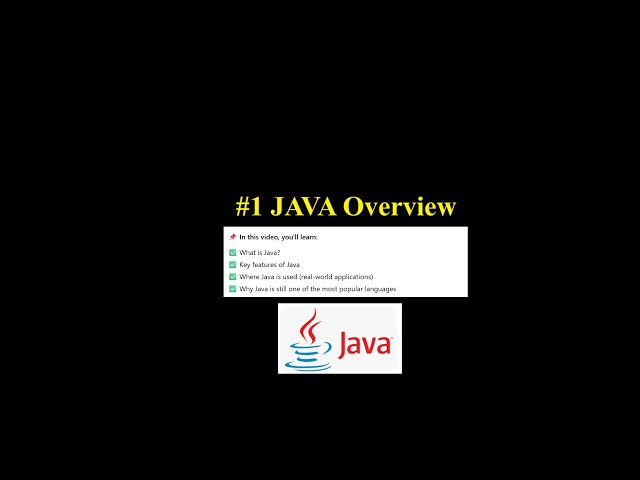 Java Overview for Beginners | What is Java & Why Learn It? #1
