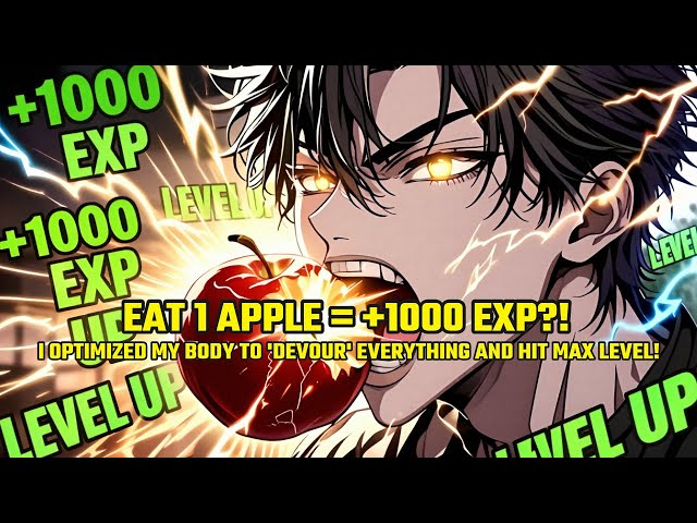 Eat 1 Apple = +1000 EXP?! I OPTIMIZED My Body To 'Devour' Everything And Hit MAX LEVEL!