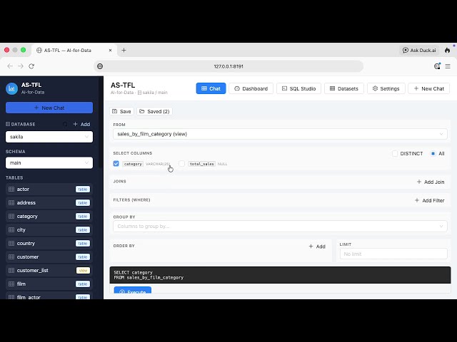 11th Preview (Create SQL Queries Visually)-Mac App for AI Powered Data Visualization