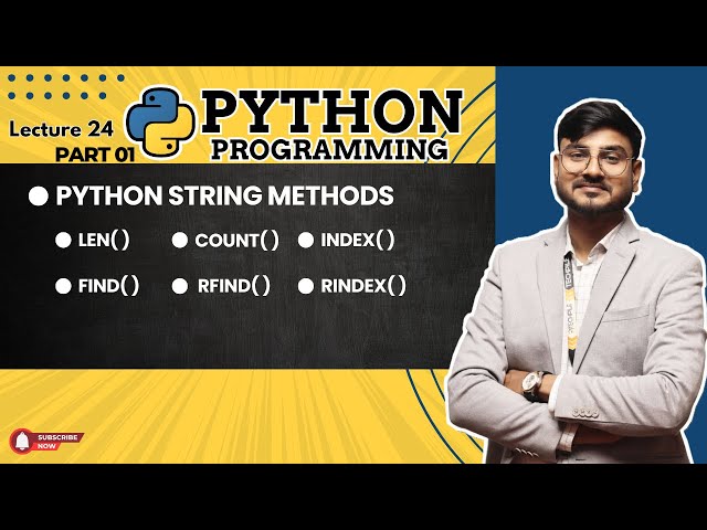 How to Use Python's String Methods: Len, Count, Find, and Index, rindex ,rfind, Python strings, #24
