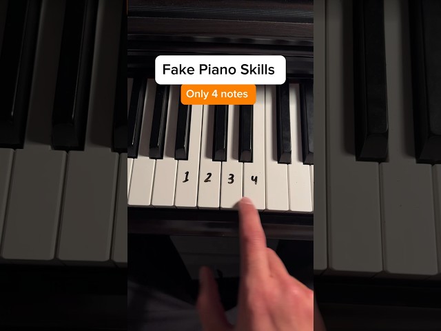 Fake piano skills 🎶 #piano #tutorial #pianotutorial