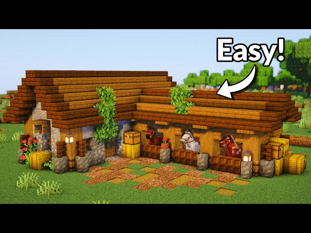 Minecraft: Easy Horse Stable (Tutorial)