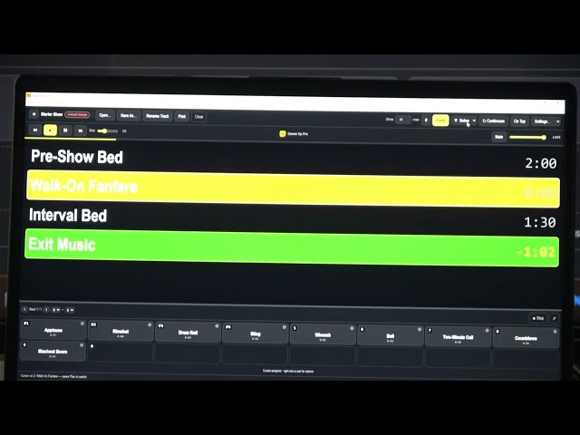 Queue Up Pro player screen - playlist